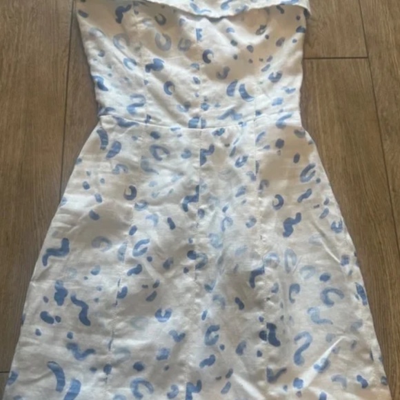 Reformation Madilyn Linen Strapless Mini Dress - Picture 2 of 3